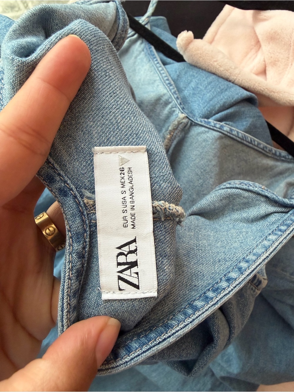 Zara Light Blue Denim Spaghetti-Strap Maxi Dress USA small - Picture 2 of 5